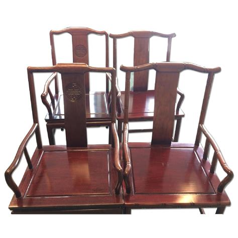 Cherry Wood Dining Chairs Set Of 4 Aptdeco