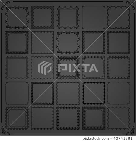 Vintage Set Of Vector Square Elements Stock Illustration 40741291