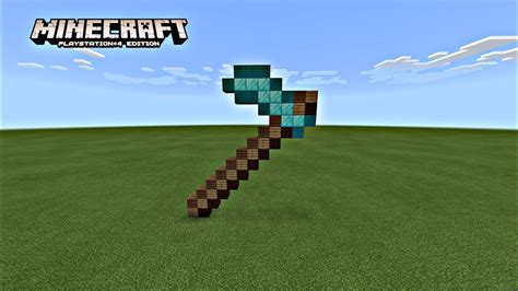 Minecraft Como Fazer Uma Pixel Art De Enxada De Diamante Youtube