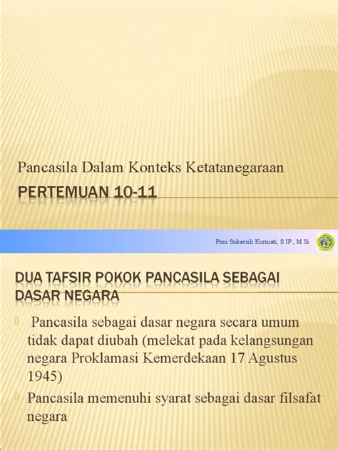 Pancasila Dalam Konteks Ketatanegaraan | PDF