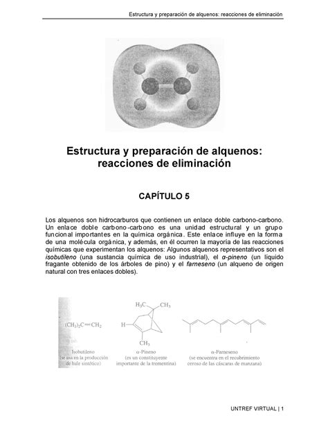 Estructura y preparacion de alquenos Estructura y preparación de