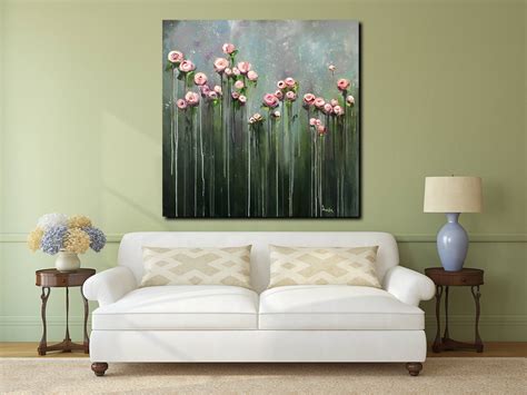 Big Flowers Art Work Original Large Oil Painting Handmade - Etsy