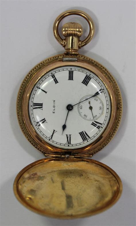 Lot Antique Womens Elgin Gold Plated Pocket Watch