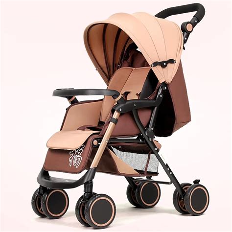 Light Weight Baby Stroller Protable Folding Four Wheels Pram Pushchair ...