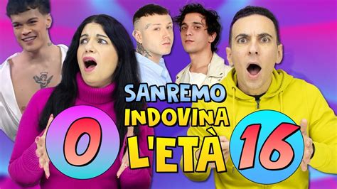 INDOVINA L ETÀ DEI CANTANTI DI SANREMO 2023 Seconda Serata YouTube