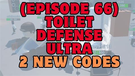 NEW Episode 66 Toilet Defense Ultra Codes Wiki 2 NEW CODES RELEASE