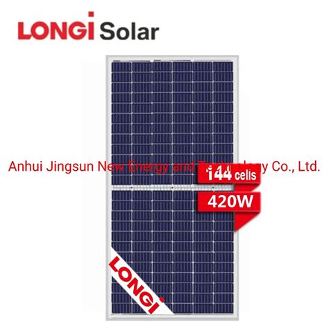 Half Cut Longi 144 Cell 420W 430W 440W Mono Bifacial Perc PV Solar