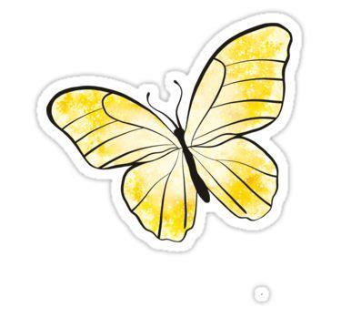 Inspirasi Keren Aesthetic Yellow Butterfly Sticker Aneka Stiker Keren