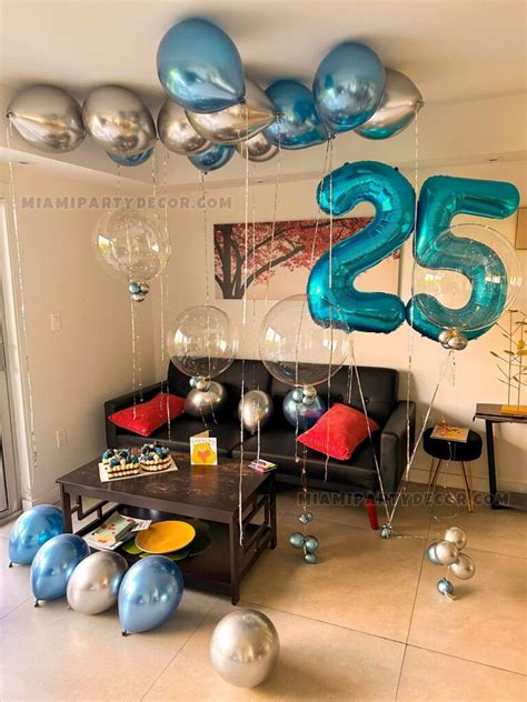 Balloons For 25th Birthday Decoration - Miami Party Decor - Party ...