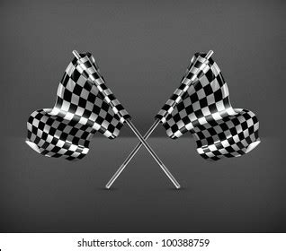 Two Crossed Checkered Flags Vector Stock Vector Royalty Free 94099360