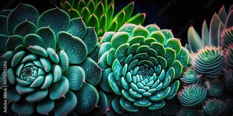 Macro photo of succulents. Natural background with succulent. Neon ...