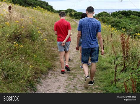 Two Boys Walking On Image And Photo Free Trial Bigstock