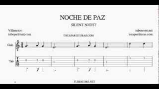 Noche De Paz Tablatura Y Partitura Del Punteo De Guitarra Silent Night