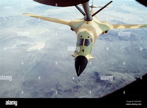 A View From The Boom Operator S Position Of A B 1 Aircraft In Its New