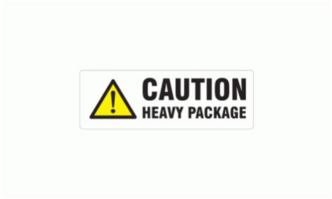 Caution Heavy Package Labels 500 Per Roll Packaging Labels Safety