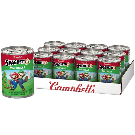 Buy Spaghettios Super Mario Bros Canned Pasta With Meatballs 156 Oz