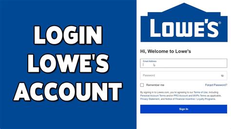 Lowe S Account Login Guide Lowe S Sign In Lowes Youtube