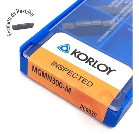 Inserto Pastilha Bedame 3mm Mgmn300 M Pc9030 Korloy Parcelamento