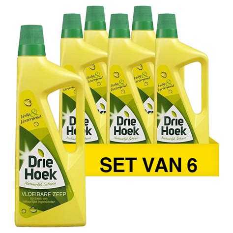 Aanbieding 6x Driehoek Vloeibare Groene Zeep 725 Ml Driehoek