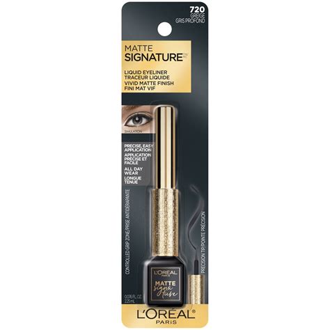 L'Oreal Paris Matte Signature Liquid Dip Eyeliner, Waterproof Greige ...