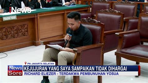 Nota Pembelaan Eliezer Kejujuran Yang Saya Sampaikan Tidak Dihargai