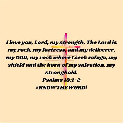 A Bible Verse With The Words I Love You Lord My Strength