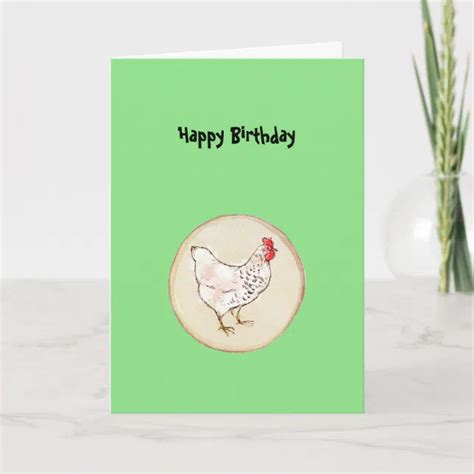 Funny Spring Chicken Birthday Card Zazzle