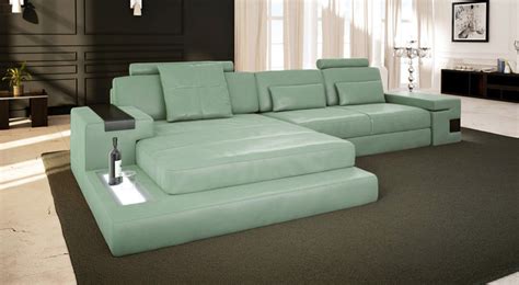 Sleeper Sofa Bed Leather Chaise Couch With Sleeper Function Sectional ...