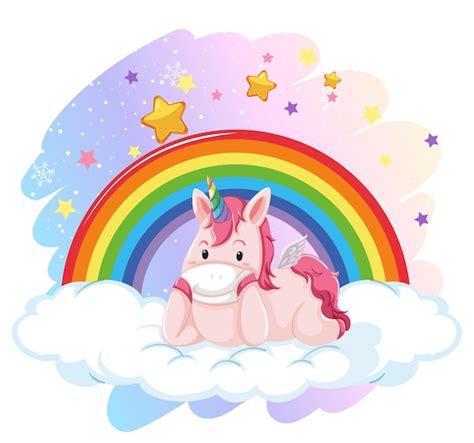 Симпатичные иллюстрации единорога и цитата | Премиум векторы