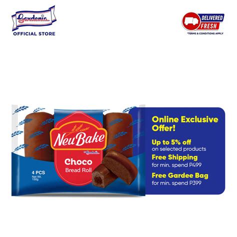 Gardenia Neubake Choco Bread Roll 150g