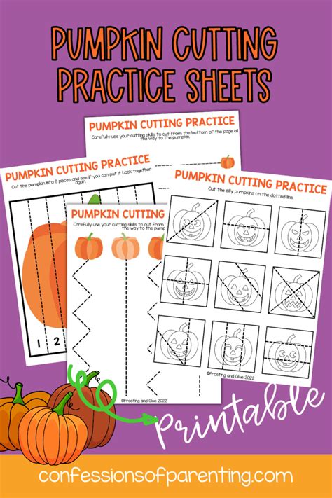 7 Great Pumpkin Cutting Practice Sheets