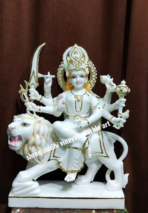 Multicolor Painted Marble Durga Statue For Worship At Rs 18000 In Jaipur