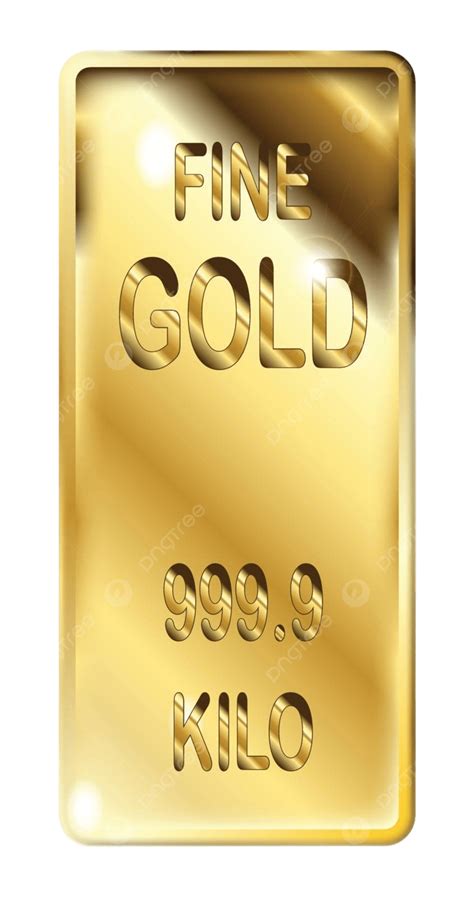 Fine Gold Ingot Bar Monetary Vector Vector, Bar, Monetary, Vector PNG ...