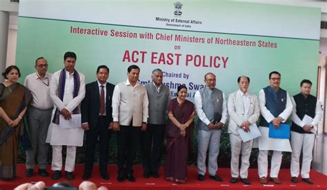 Act East Policy Eam Swaraj Chairs Meeting With Cms Of Ne States