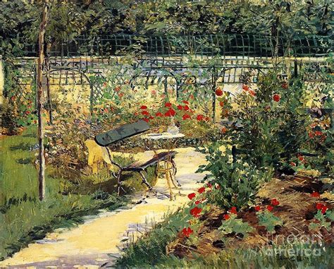 The Garden of Manet Painting by Edouard Manet - Pixels