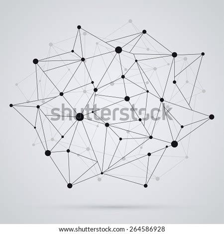 Geometric Polygonal Structures Mesh Black Color, Technologies Object On ...