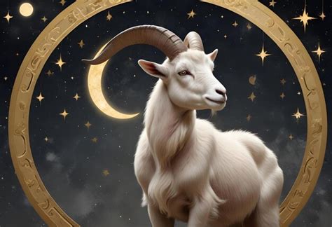 Chinese Zodiac Sign Goat A Drawing Of A Goat Premium AI Generated Image