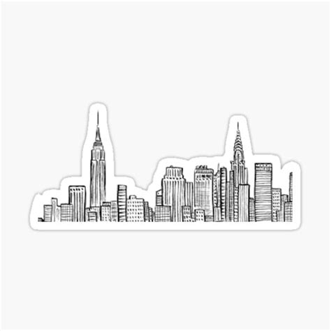 City Skyline Sticker For Sale By Hcross214 Redbubble