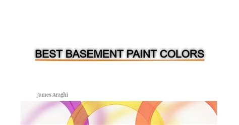 BEST BASEMENT PAINT COLORS