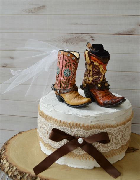 Wedding Cowboy Boots Cowgirl Boots Wedding Wedding Cake Toppers Western