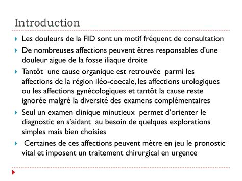 SOLUTION Douleur De La Fosse Iliaque Droite Studypool