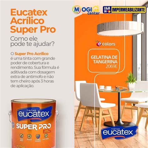 Tintas Acrílicas EUCATEX SUPER PRO 18l FOSCO BASE ÁGUA Loja do