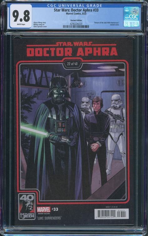 Star Wars Doctor Aphra 33 Cgc 98 1st Starweird Sprouse Return Jedi