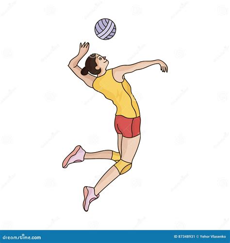 Volleyball Icon, Cartoon Style Cartoon Vector | CartoonDealer.com #83337457