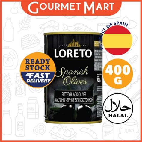 LORETO PITTED BLACK OLIVE 400G Shopee Malaysia