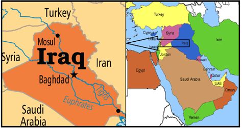 Location Of Iraq Within The Middle East Download Scientific Diagram