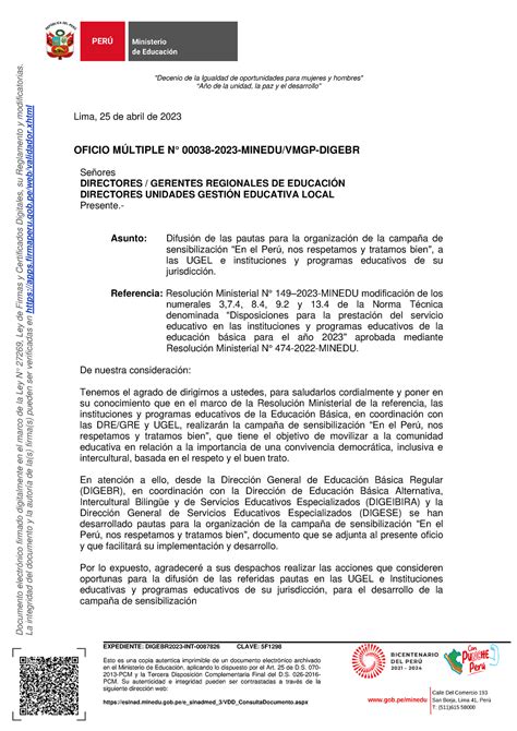 Om Pautas Para La Organizaci N De La Campa A En El Per Nos Respetamos