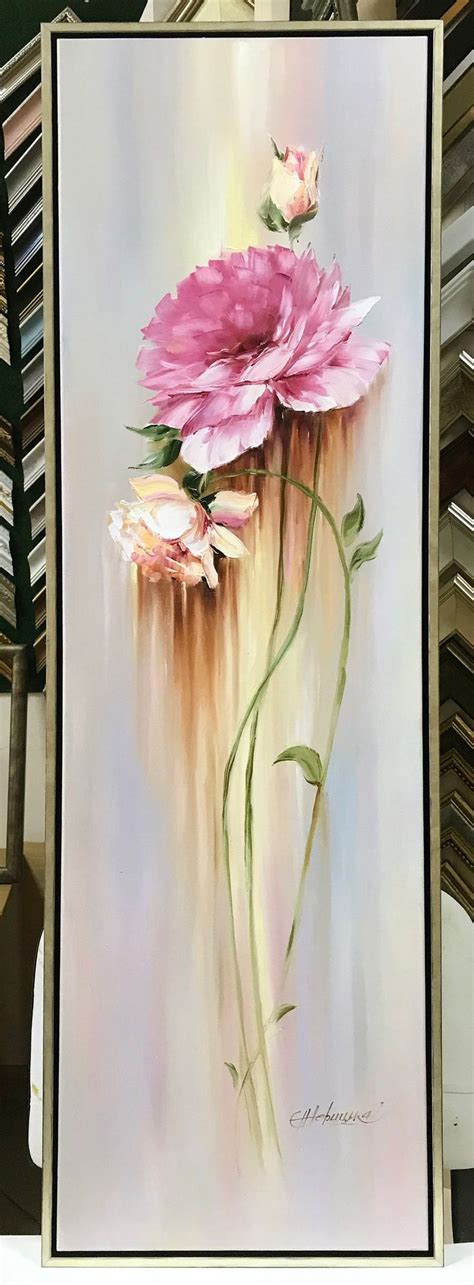 Tall Oil Painting On Canvas Original Long Narrow Art Tiny Canvas