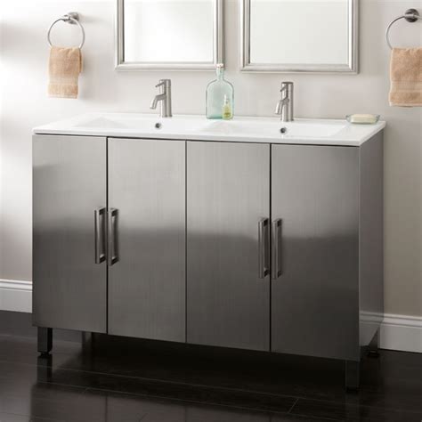 Stainless Steel Vanity Cabinet From Signature Hardware Perfect For The