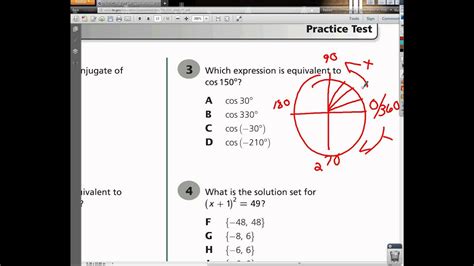 Question Tennessee Algebra Eoc Practice Test Youtube